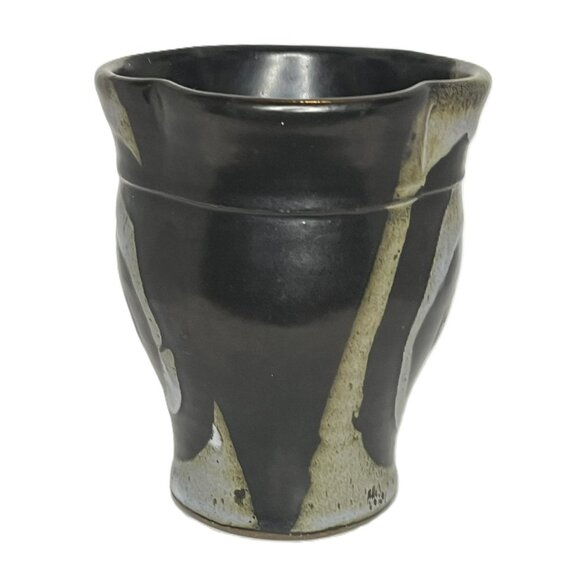 Signed Culbertson Handcrafted Artisan Ceramic Mug With Black & Gray Swirl Design - Picture 5 of 8
